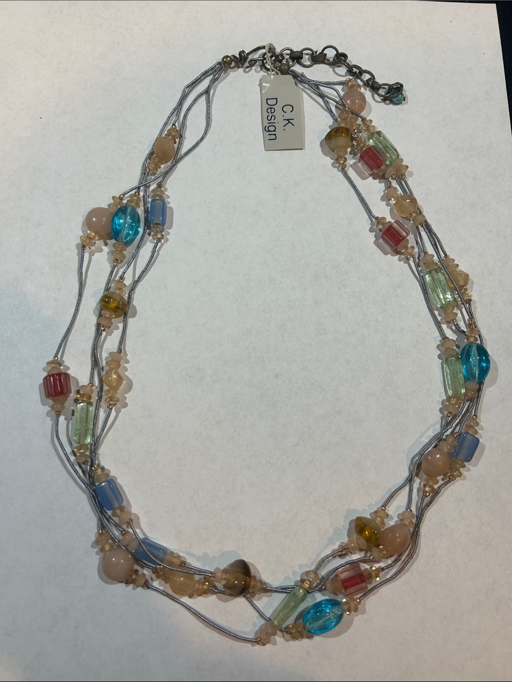 Multicolor Beaded Women's Necklace - Pastel Mix